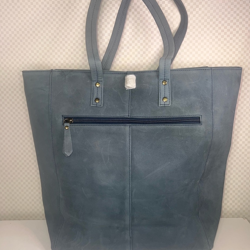 Antonio Valeria Ava Leather Tote Bag Large Computer Work Tote‎ Bag NWT